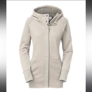 Northface Recover Up fleece hoodie. Lt beige/cream. Size Medium. EUC